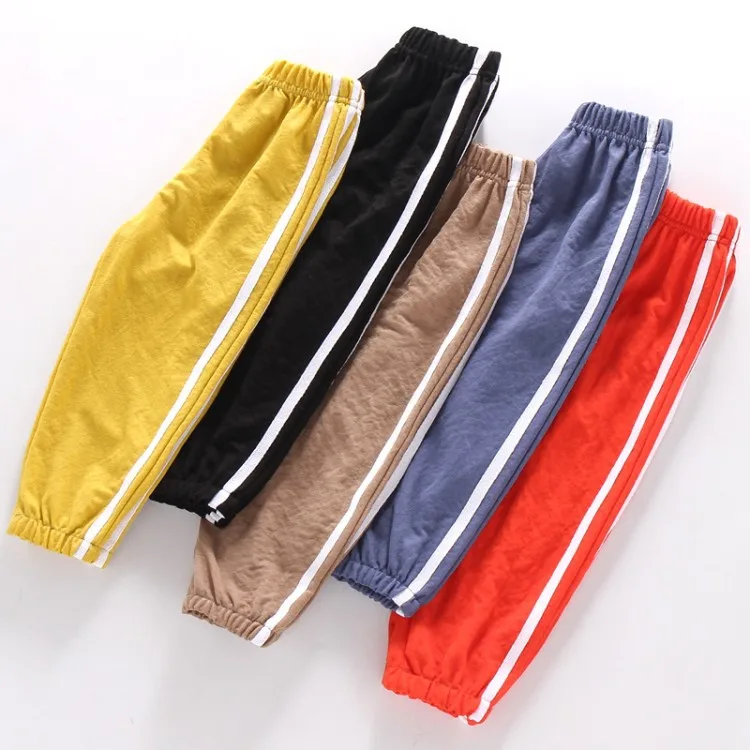 Новинка 2019 детские летние штаны Модные свободные в полоску с защитой от комаров