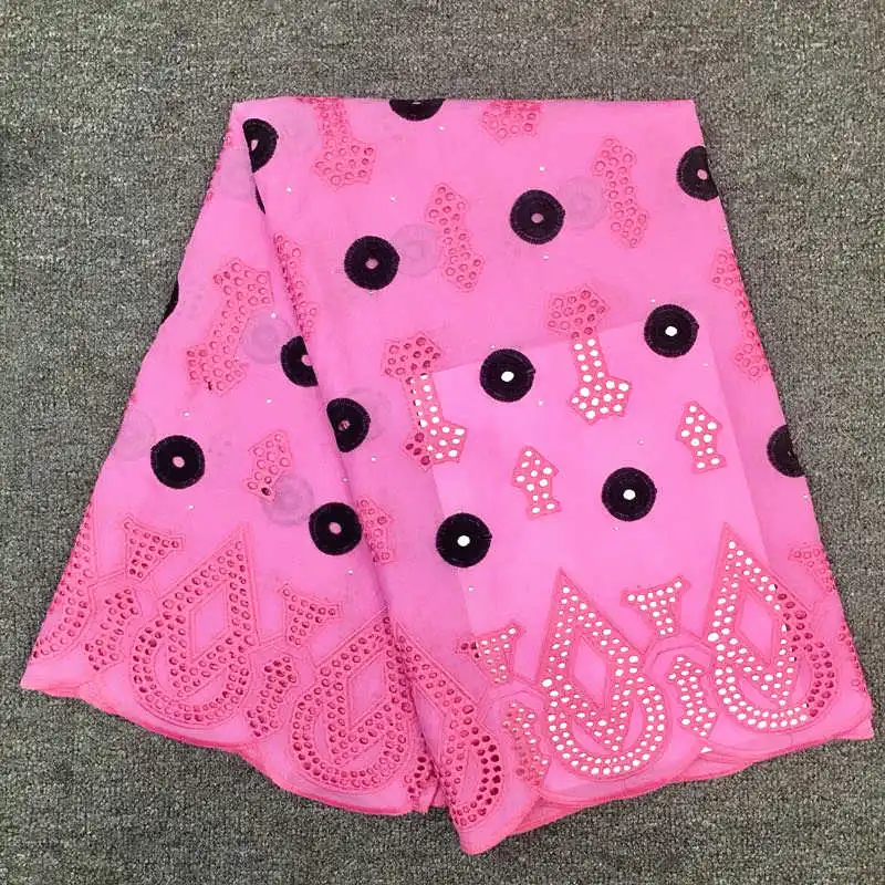 Африканская хлопчатобумажная кружевная ткань 2019 Новое поступление швейцарская