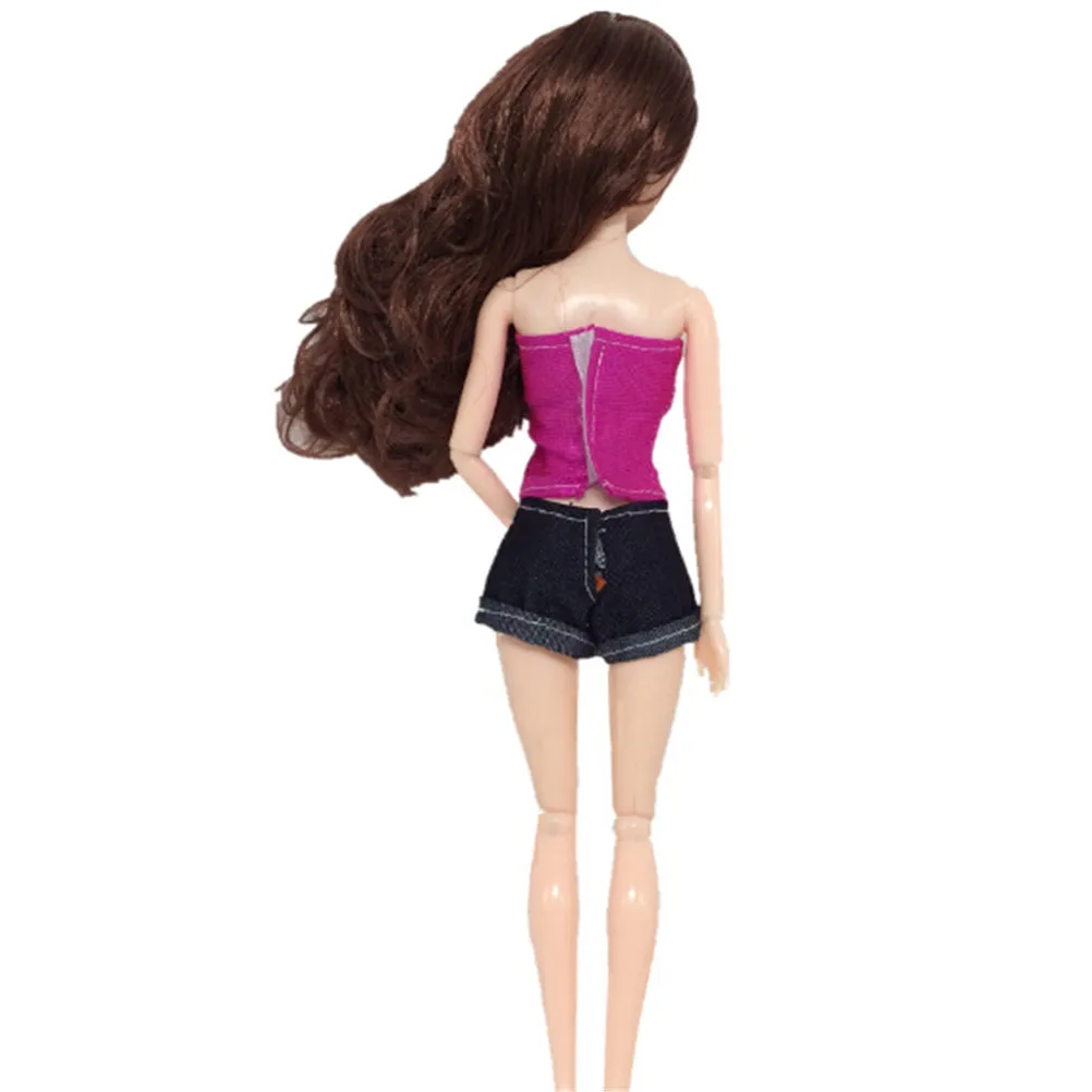 1 комплект платье из джинсовой ткани на шнуровке ручной работы Одежда для куклы