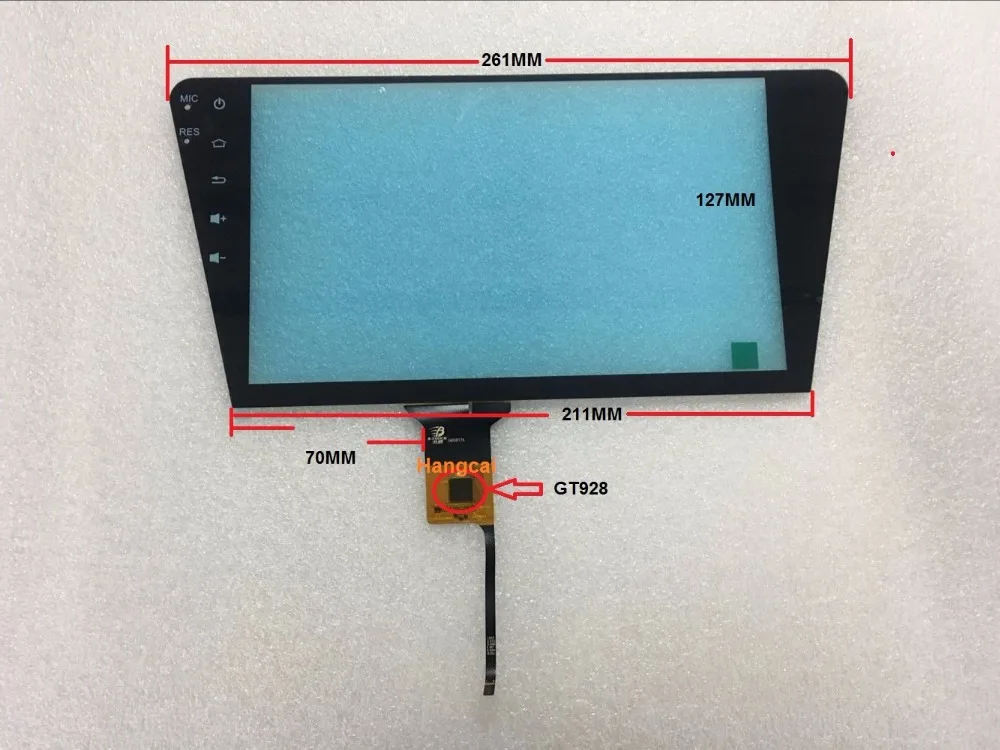 Новый 9 дюймовый емкостный сенсорный экран GMI0817A IC: GT928 261*127 мм 6 контактный для