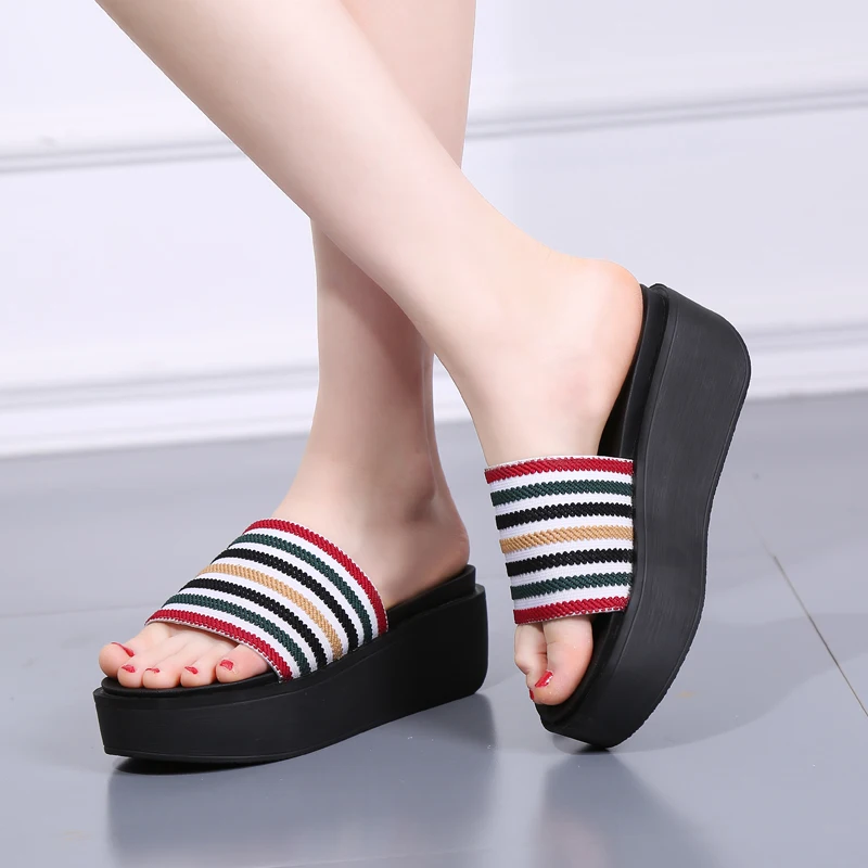 Koovan Women's Muffin Bottom Slippers 2020 New Female Summer Thick Bottom Fashion Casual  Footwear Cool Slippers Women