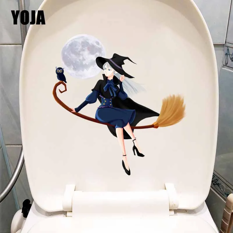 YOJA 21 3x22 6 см ручная роспись ведьма синяя Сова Луна Настенная Наклейка домашний