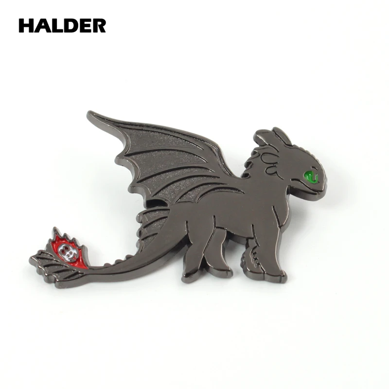BR0031 HALDER Как приручить дракона Ночная фурия Беззубик светильник Fury Беззубик Броши Булавки на лацкан рюкзак сумки одежда значок