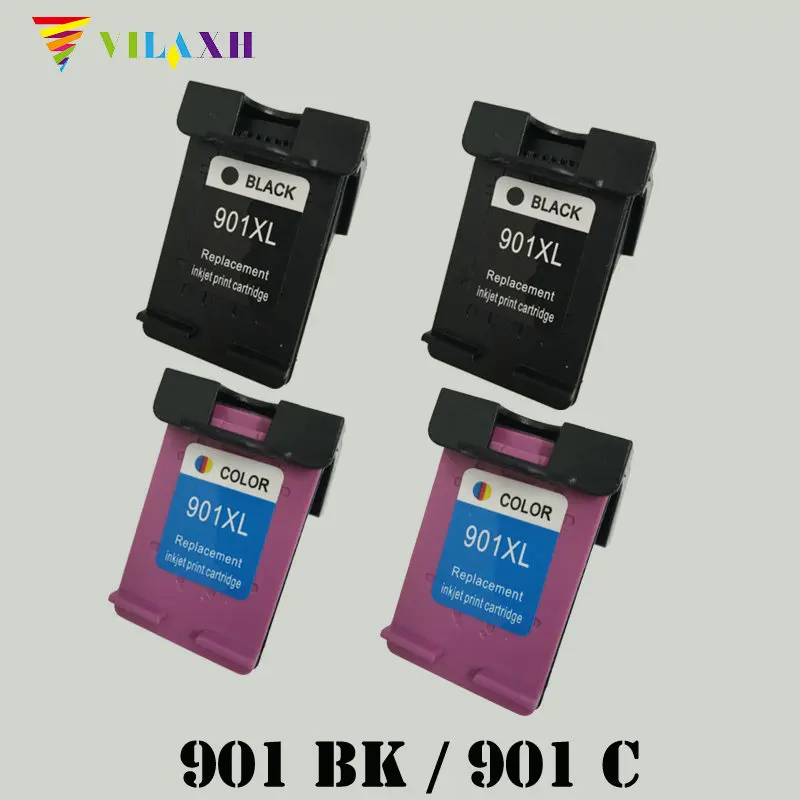 Совместимый сменный чернильный картридж Vilaxh 901XL для принтера HP 901 xl 901xl Officejet 4500 J4500