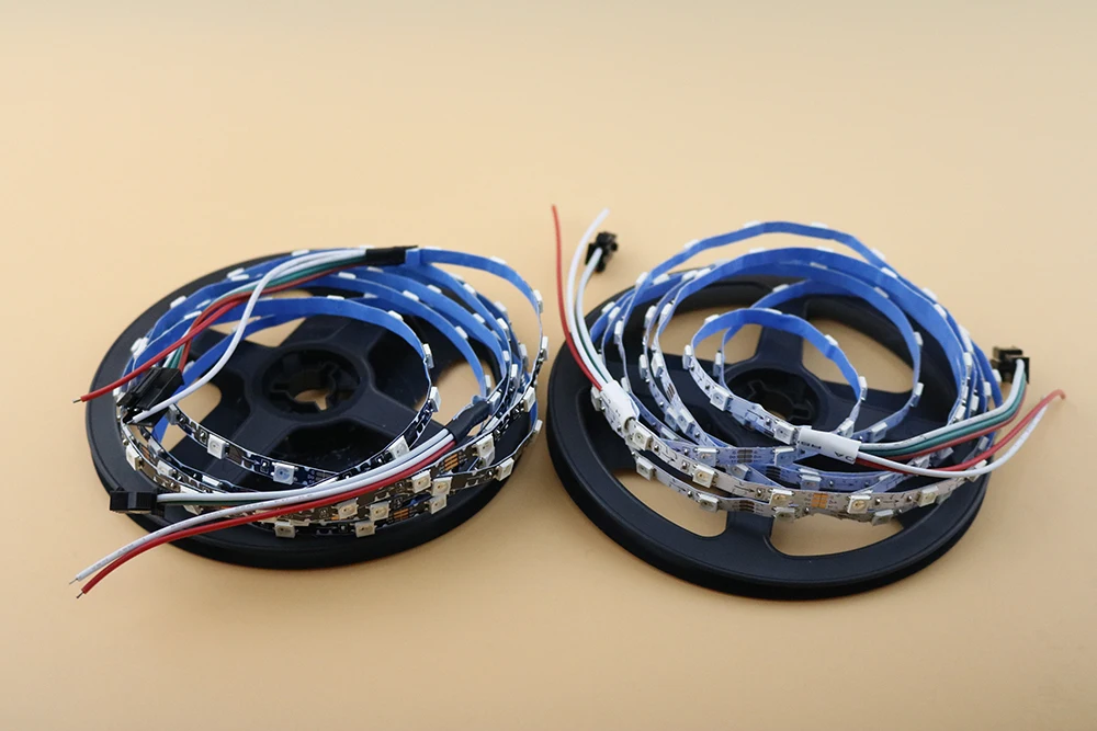 WS2812B 5,5 мм PCB S тип формы адресуемых RGB светодиодный пиксель полосы Гибкие 48 Светодиодный s 48 пикс./м не водонепроницаемый RGB светодиодные полосы 5V Полный Цвет 2 м IP20