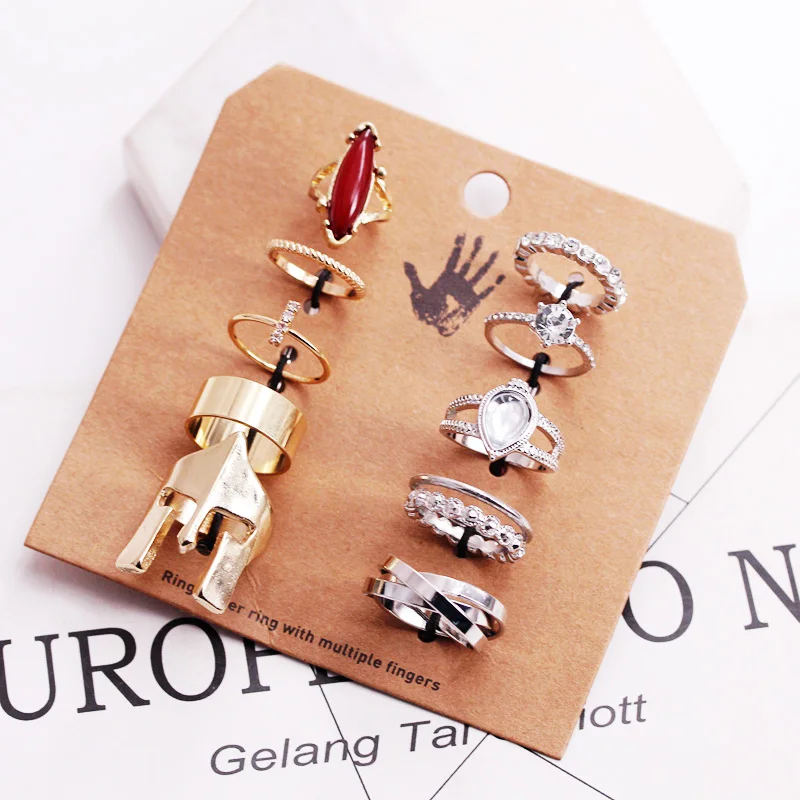 10 шт. кристалл оригинальный Дизайн Спартанский шлем несколько размеров кольцо