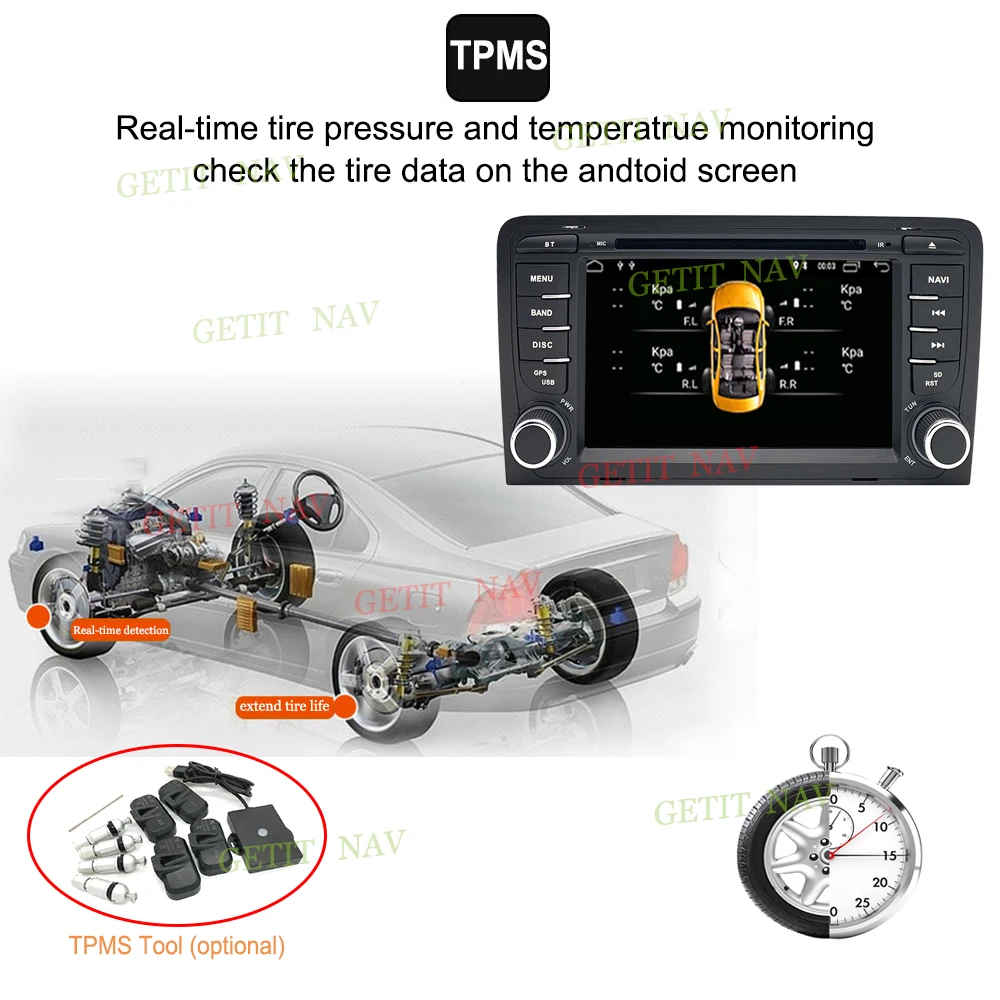 DSP Android 9 0 автомобильный dvd плеер для Audi A3 S3 RS3 2003 2011 2 din gps навигация автомобильное