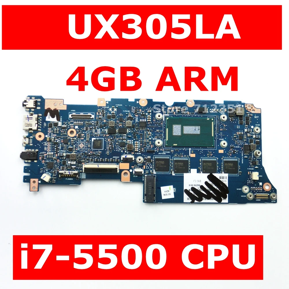 UX305LA материнская плата i7 5500 Процессор 4 Гб Оперативная память для Asus Zenbook UX305 UX305L