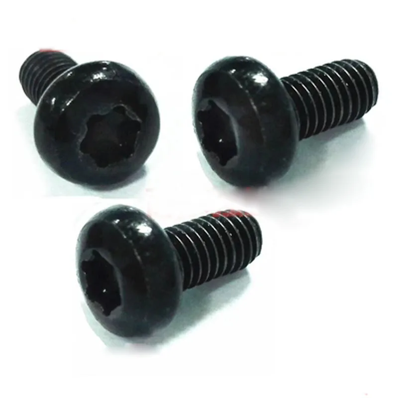 Винты M4x12 мм Torx T & TX с круглой головкой и шестью звездами винты DIN7985 черные болты из