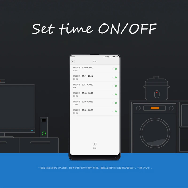 Смарт-розетка Xiaomi mi jia zigbee Беспроводная розетка с таймером Wi-Fi работает