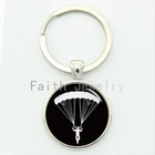 Простой винтажный дизайн для подводной съемки с ярким небом, брелок для ключей, парашютный подарок, ювелирные изделия KC601