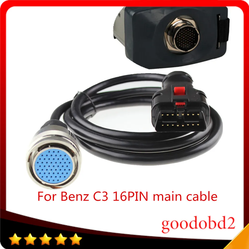 For Benz MB Star C3 OBD2 16PIN Cable OBD II 16 Pin connect mian test Cable car diagnostic scanner  tool MB C3 obdii 16-pin cable