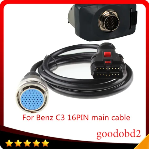 Кабель диагностический OBD2 для Benz MB Star C3, 16-контактный кабель для диагностики автомобиля, диагностический сканер MB C3 obdii 16-контактный кабель