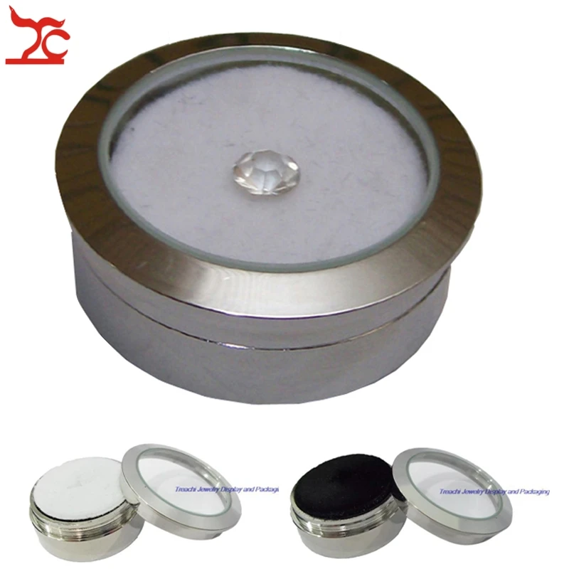 

Big sale 50Pcs Metal Jewelry Display Box Gem Diamond Storage Box with DoubleSide Usage Sponge Bead/Stud Earring Display Box
