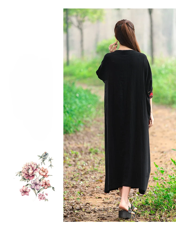 Летнее платье мексиканское женское 2021 винтажное длинное макси Vestidos свободный