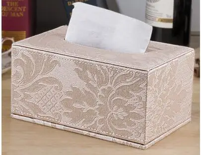 Европейский держатель для салфеток из искусственной кожи, декоративная ткань для дома, коробка для салфеток boxPZJH011 - Цвет: apricot color small