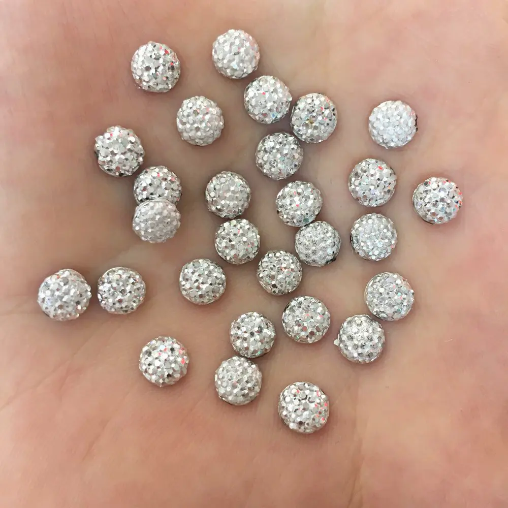 New 400pcs 6mm round Resin Cute convex Round flatback stone Ornaments DIY scrapbook Wedding appliques craft SF429 | Дом и сад