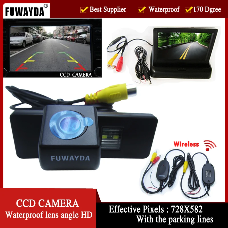 

Color Car Rear View Camera for Nissan QASHQAI X-TRAIL Geniss Citroen C-Triomphe Pathfinder,with 4.3Inch foldable LCD TFT Monitor