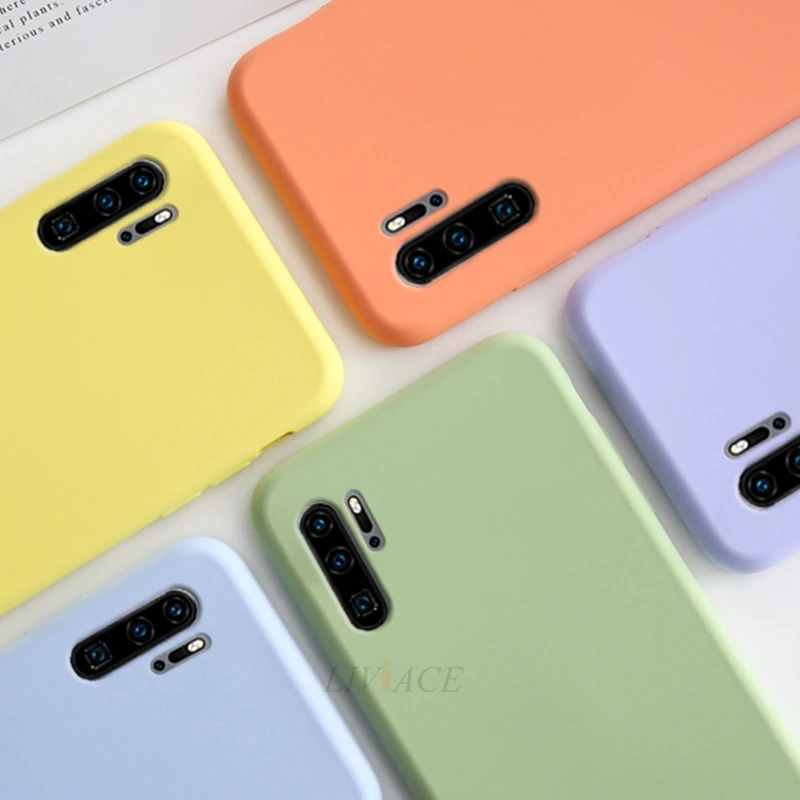 

original liquid silicone phone case for huawei p30 p20 pro lite soft silicon back cover cases for huawei p10 plus p8 lite 2017