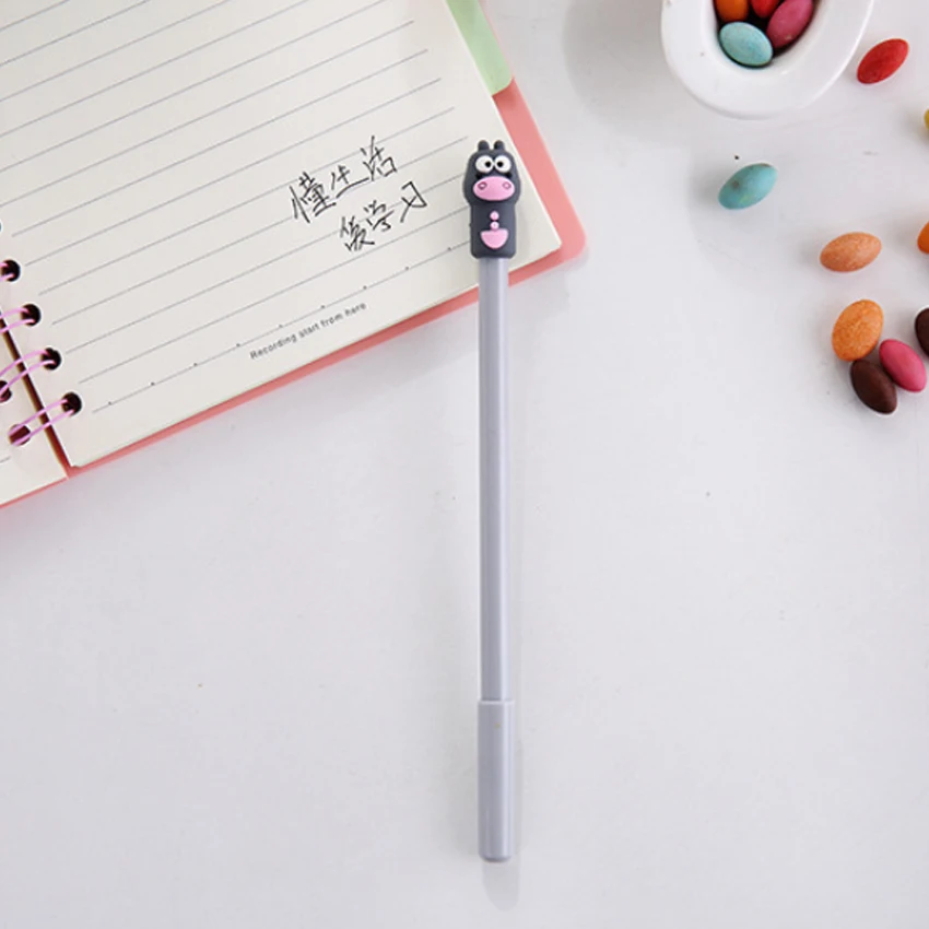 30 шт./лот кавайная гелевая ручка в виде зебры гиппопопотама Мультяшные животные