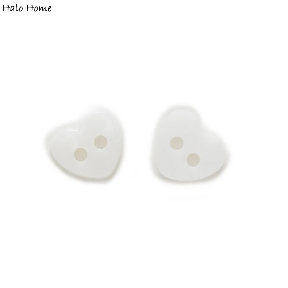 6 мм 100 шт мульти Цвет один дополнительно 2 отверстия мини сердце смолы кнопки для