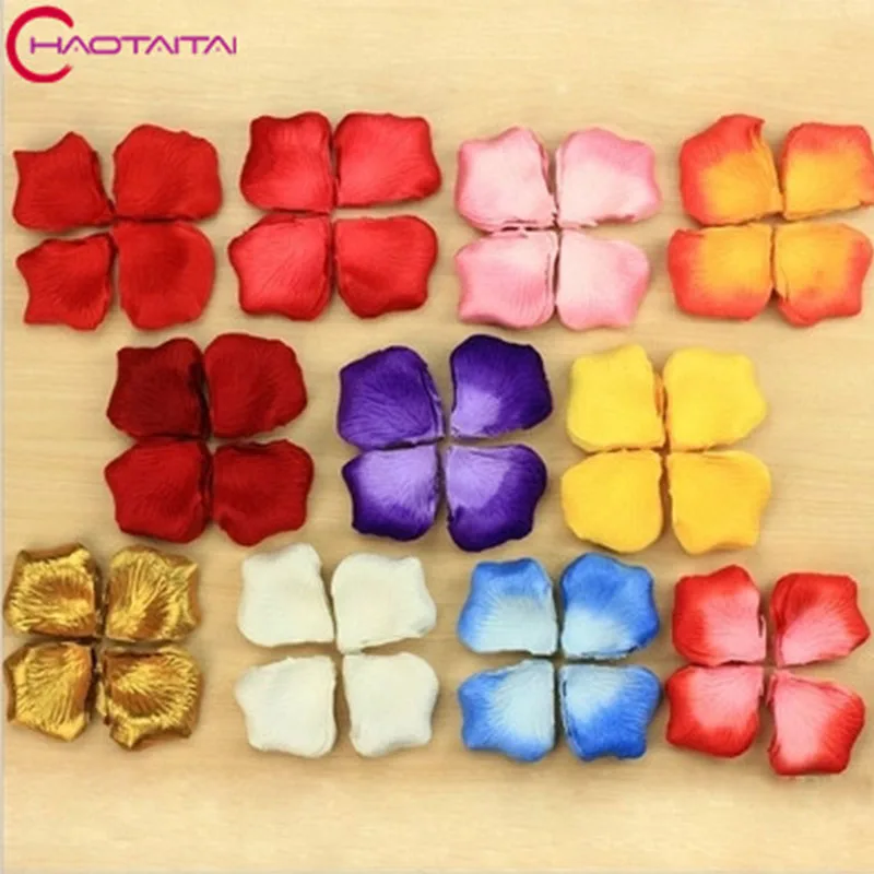 Свадебные лепестки роз 2018 Лидер продаж Романтический шелк для украшения