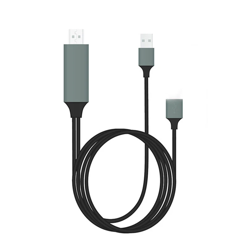 2 м 4K 1080P 3 в 1 HDTV MHL HDMI кабель для iPhone iPad к проектору/ТВ Type C Кабель адаптер|Кабели