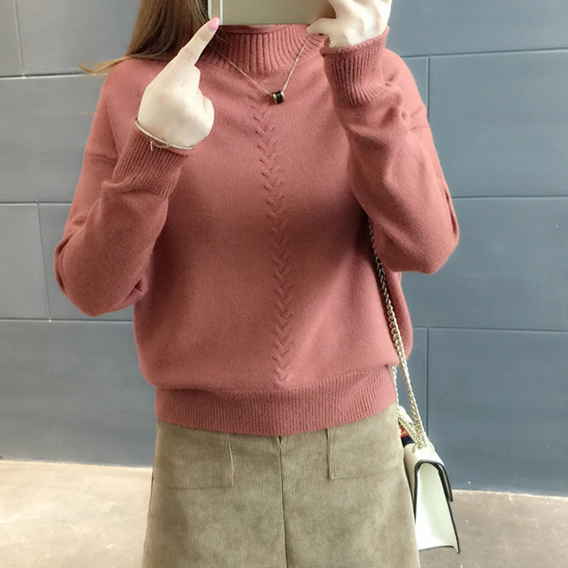 Surmiitro Knitted Winter Sweater Women Turtleneck 2019 Autmn Fashion Korean Ladies Long Sleeve Jumper Tricot Pullover Female | Женская
