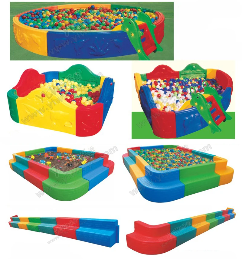 Дети крытая площадка пластиковый бассейн с шариками деревянным сиденьем YLW