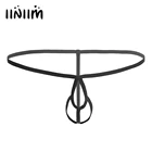 Нижнее белье iiniim для мужчин, бикини с вырезами и открытыми ягодицами, стринги, нижнее белье с кольцом для пениса, стринги, сексуальные мужские трусики-слипы с гидролизованным эффектом