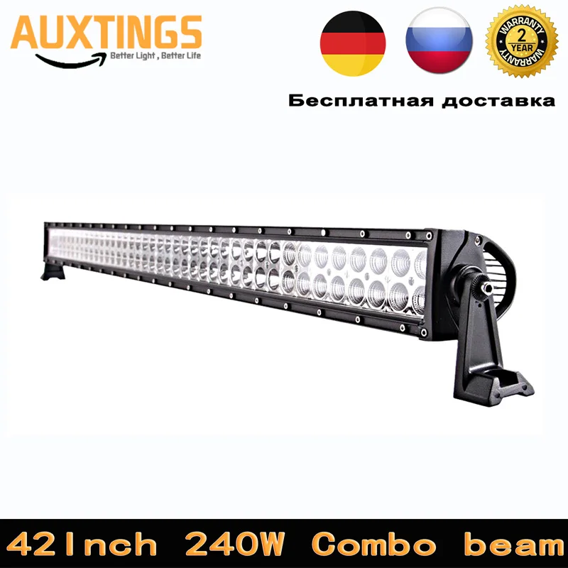 FREE shipping off road led light bar 42&quotinch 240w 4x4 car 12V24 volt driving lights for trucks | Автомобили и мотоциклы