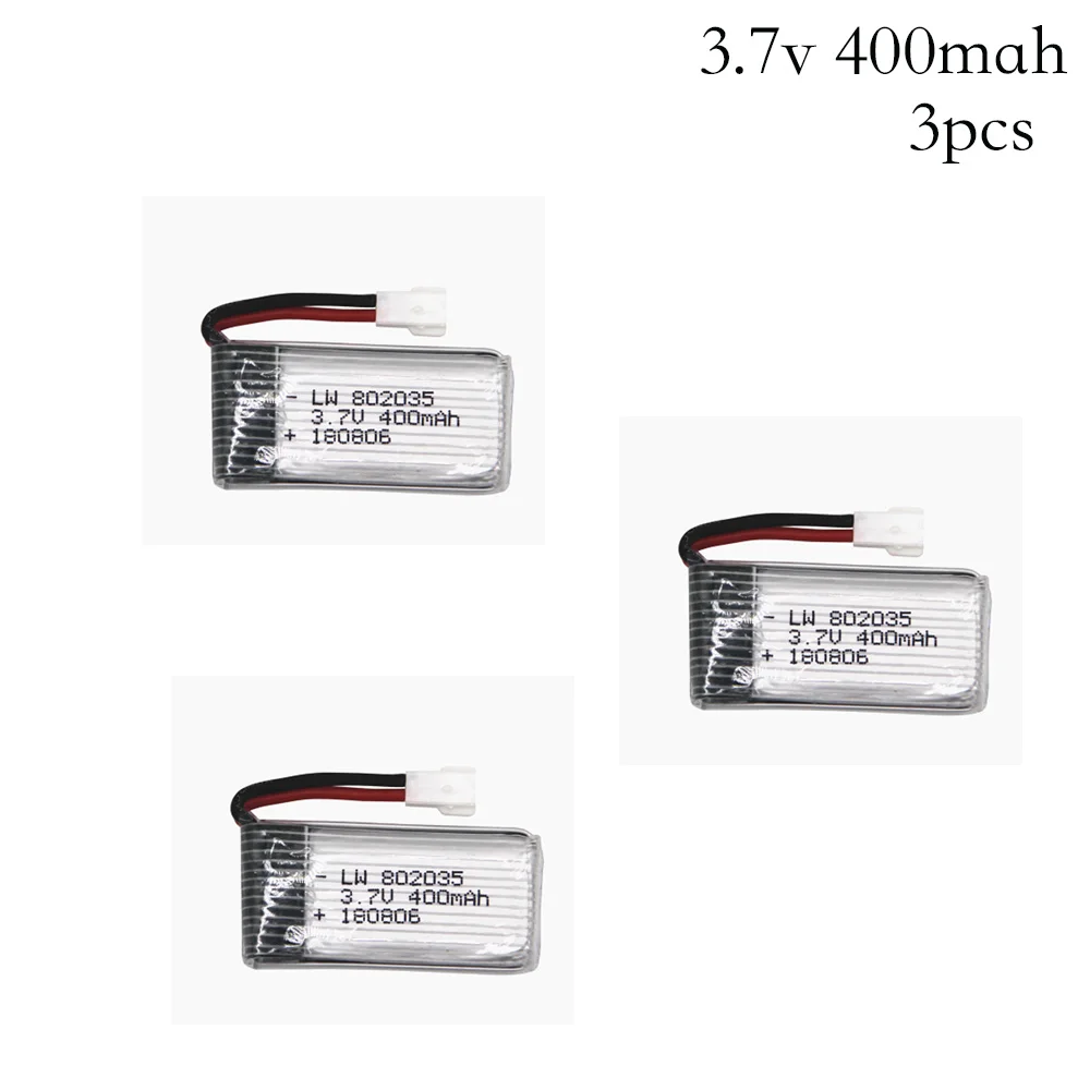 3 шт./партия 3,7 в 400 мАч 30c Lipo аккумулятор для H107 H31 KY101 E33C E33 U816A V252 H6C 25C RC Квадрокоптер 802035 30C Lipo аккумулятор 3,7 в