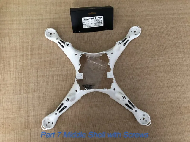 middle shell Подлинная часть корпуса DJI Phantom 4 Pro верхняя средняя крышка шасси с компасом винт запасная часть 5 6 7 для DJI P4P - Цвет: middle shell