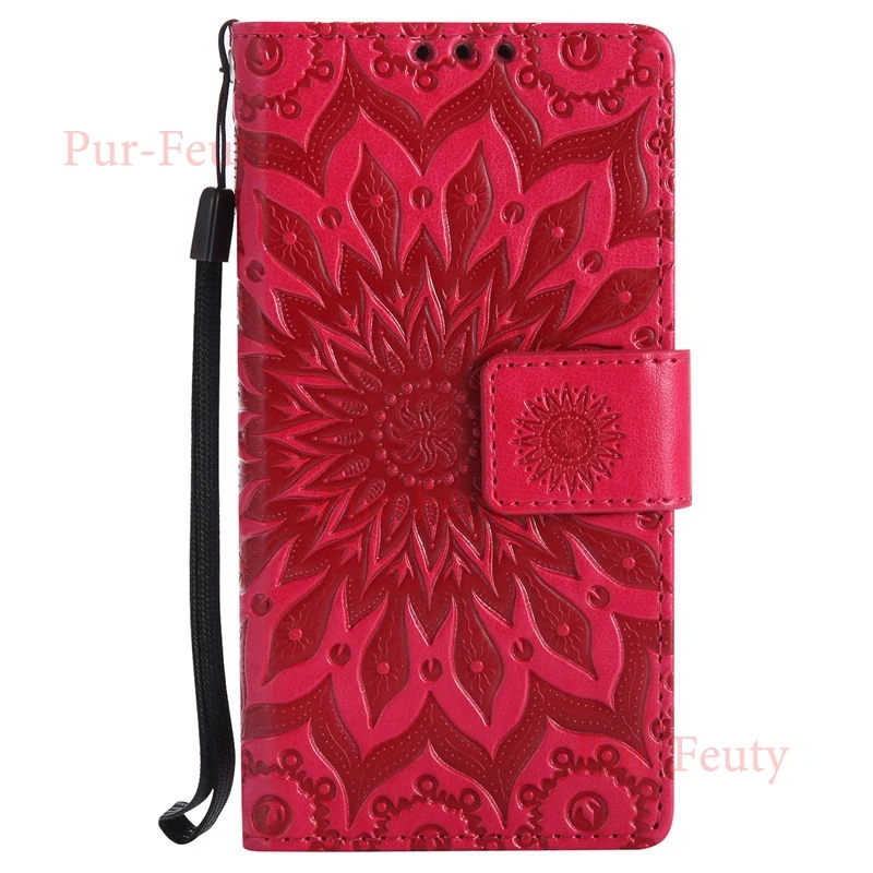 Red Флип-чехол для huawei Y5 MYA-L22 MYA-U29 Y5 III роскошный тисненый кожаный чехол для телефона huawei Y 5 MYA-MYA L22 U29 сумка - Цвет: Red
