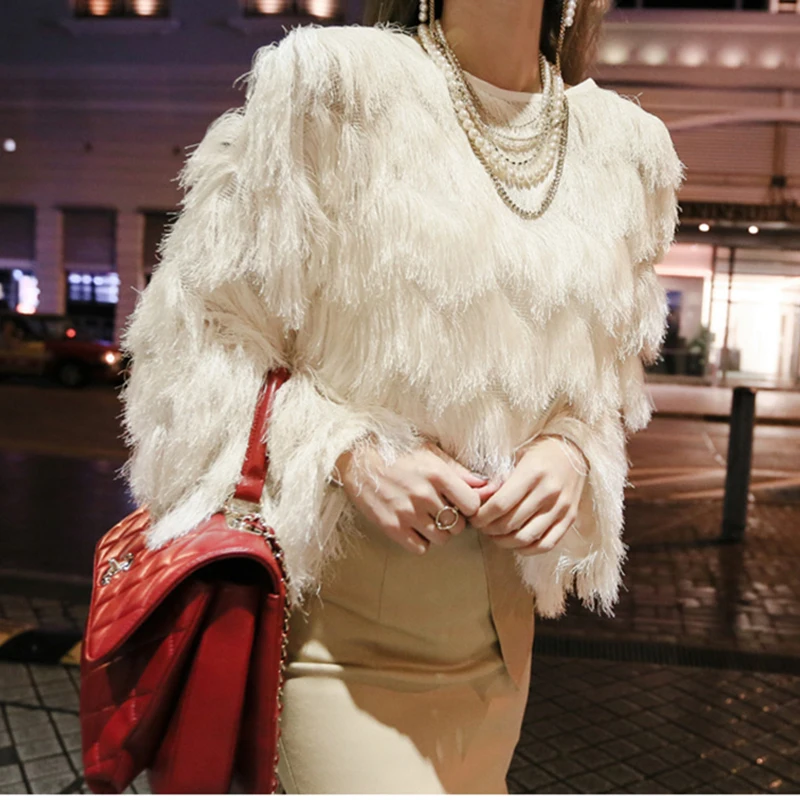 HziriP Streetwear Tassel Sweater 2018 New Arrival Spring Autumn Women Sweaters Fashion Knit Jumper Woman Full Sleeve Pullover | Женская