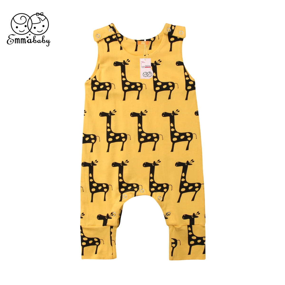 Комбинезон для новорожденных девочек и мальчиков летний хлопковый комбинезон