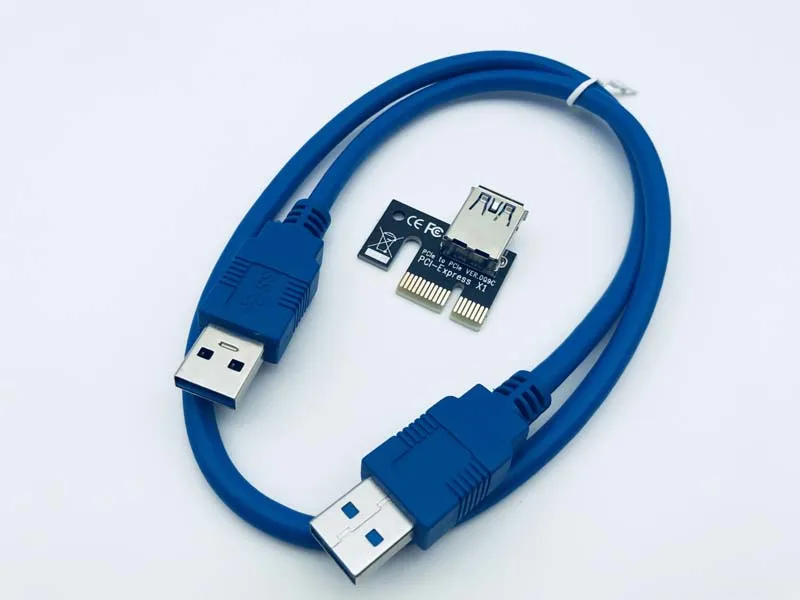 PCI E 1x до 16x переходная карта USB 3 0 кабель в 1 SATA 4 контакта 6 контактов 30 см 60 источник