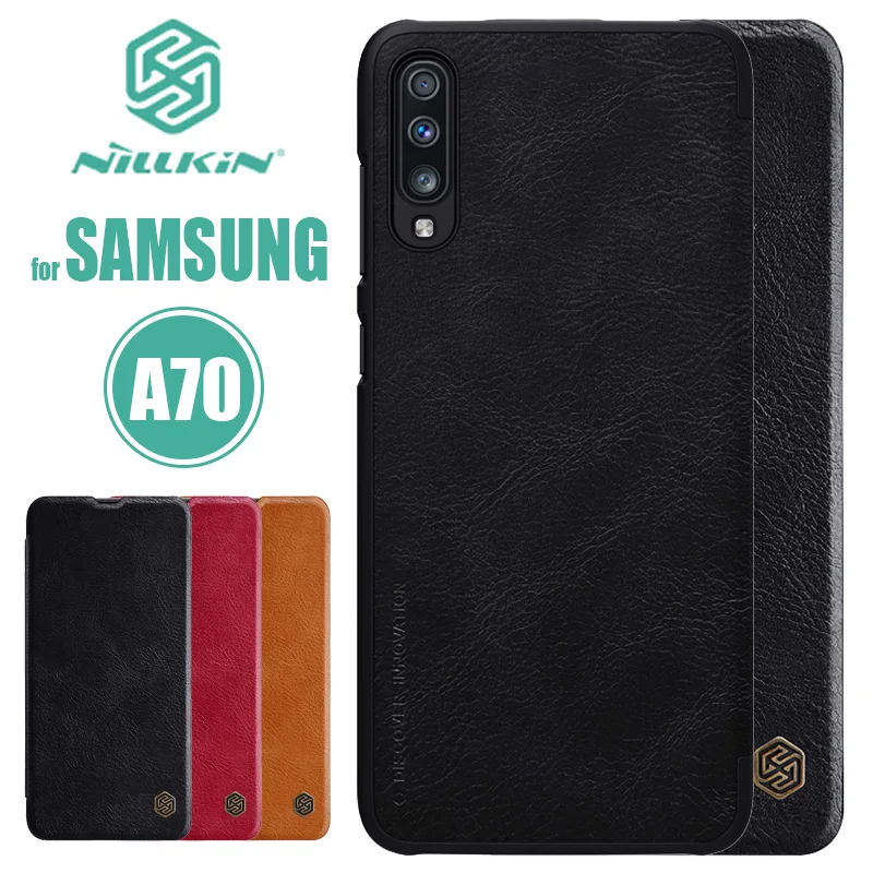 Для samsung Galaxy A70 чехол Nillkin Qin Флип кожаный чехол роскошный Слот для карт ультра тонкий чехол для телефона для samsung A70 Nilkin чехол
