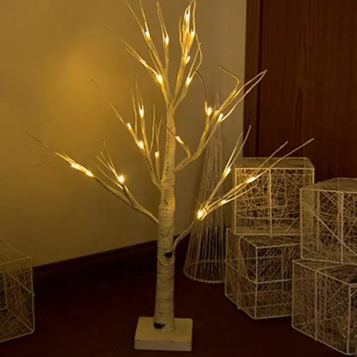 New LED Silver Birch Twig Tree Lights Warm White Lights White Branches for Christmas Home Party Wedding SF66