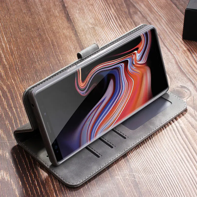 Чехол-книжка с откидной крышкой для samsung galaxy Note 8 роскошный кожаный чехол-кошелек