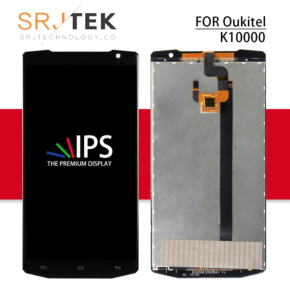 Srjtek 5 для oukitel k10000 k 10000 черный ЖК-дисплей + сенсорный экран стеклянная панель