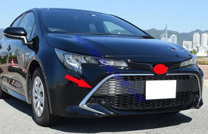 Для Toyota Corolla E210 Sport хэтчбек Auris ABS Хромированная Автомобильная передняя решетка в полоску