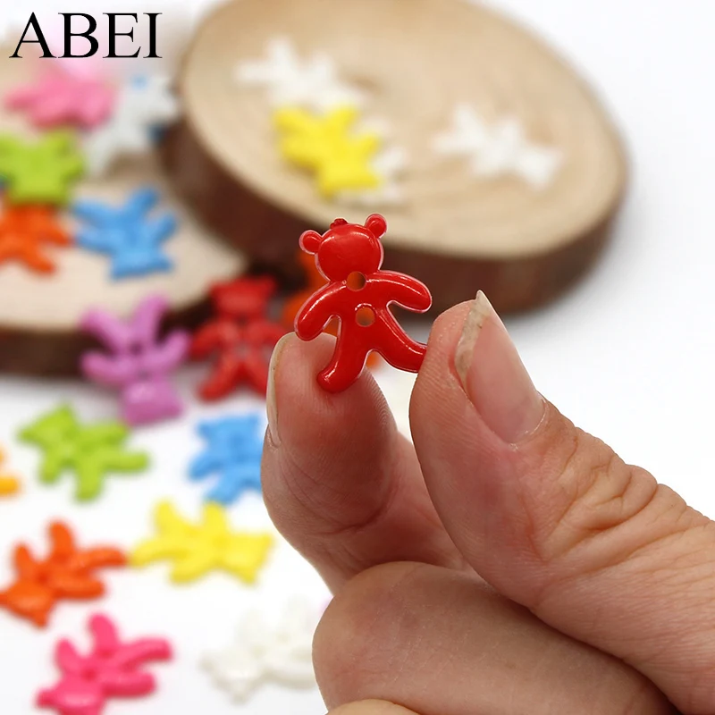 200 шт./лот Мультяшные пуговицы из смолы для имбиря украшения детской одежды