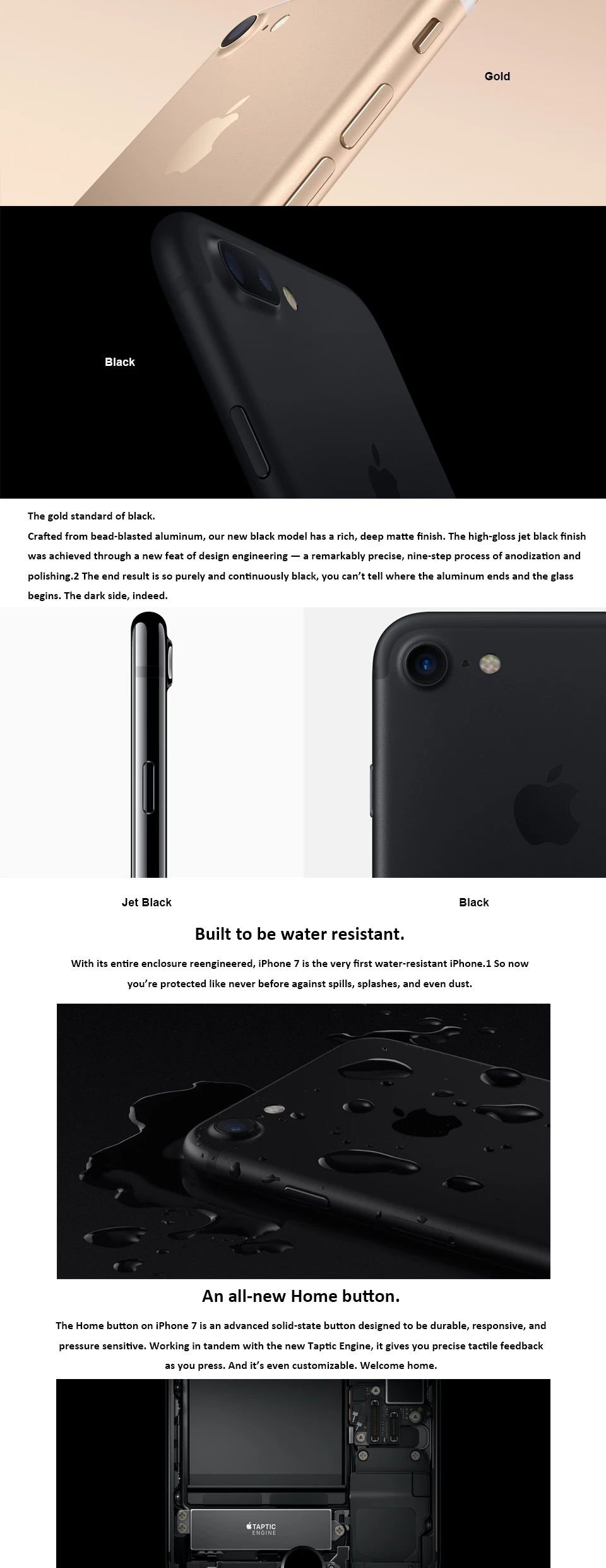Разблокированный Apple iPhone 7/7plus 2 Гб Оперативная память 32/128 ГБ/256 ГБ Встроенная память на базе операционной системы IOS 10 Quad-Core 4 аппарат не привязан к оператору сотовой связи 12,0 MPApple по отпечатку пальца