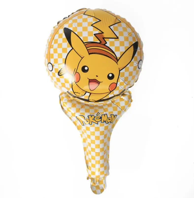 balloons Pokemon Go тематическая вечеринка на день рождения украшения Дети покемон вечерние принадлежности Набор посуды бумажные тарелки подарок для ребенка - Цвет: balloons