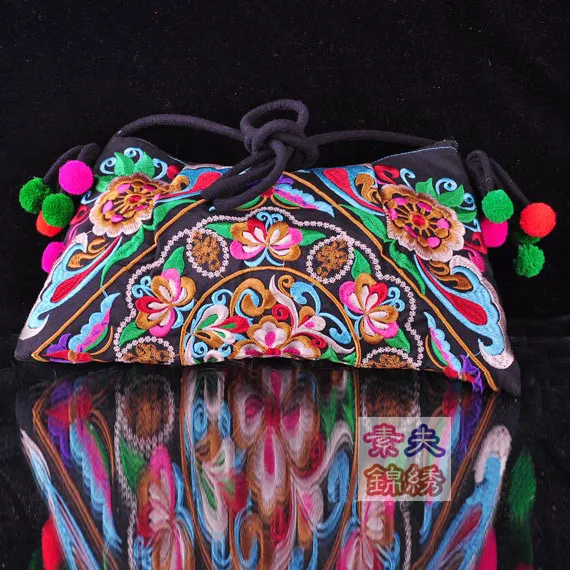 Бесплатная доставка! Вышитые сумки маленькая сумка Великолепная вышивка на одно