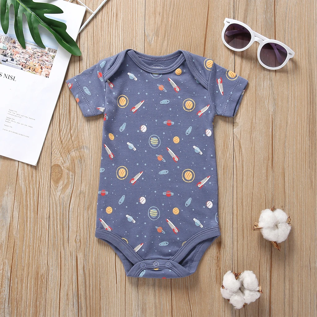 Новое поступление боди с короткими рукавами для маленьких мальчиков одежда