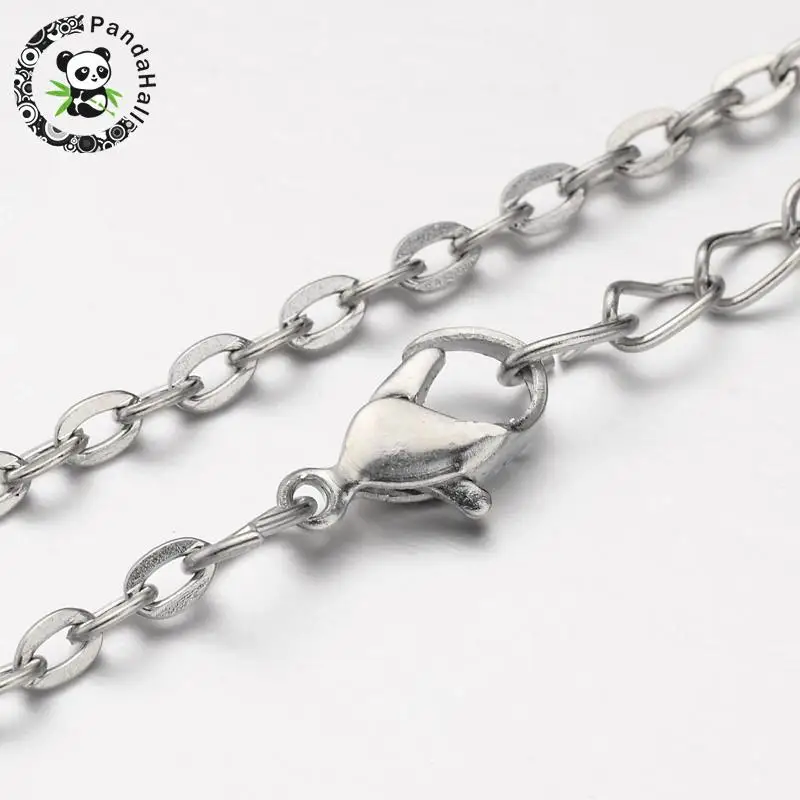 

iron cross chain necklace makings, with lobster claw clasps and extender chains, Metal plated, 27.5"