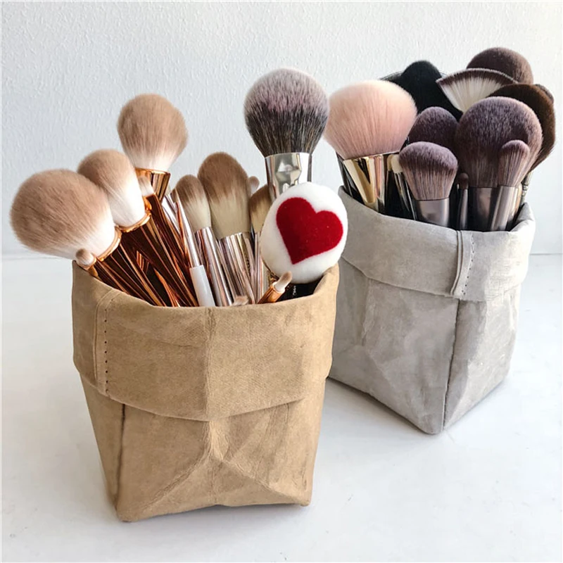 Многофункциональное хранение кистей для макияжа корзина винтажная крафт