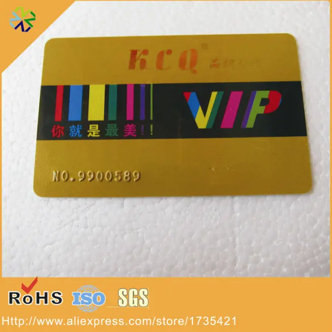 125 кГц низкочастотные EM4200/EM4300/EM4305/T4100 тисненый номер Пластиковые RFID vip карта|vip